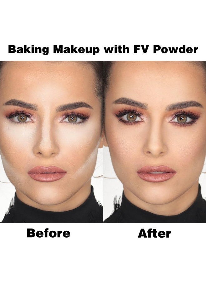 FV بودرة وجه فضفاضة شفافة غير لامعة من FV، تثبيت خفيف الوزن يدوم طويلاً لمظهر طبيعي، تقليل المسام، بودرة خبز الخطوط الدقيقة، 0.35 أونصة (10 جرام) - Image 5