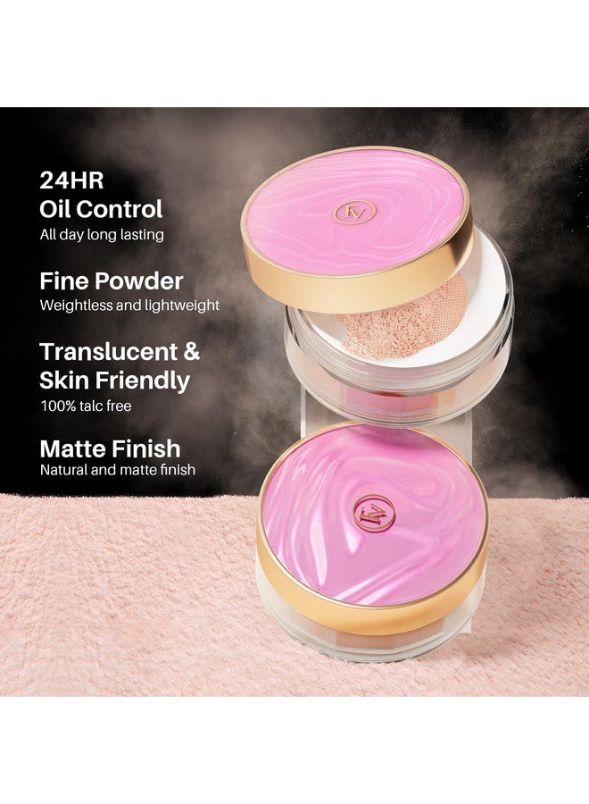 FV بودرة وجه فضفاضة شفافة غير لامعة من FV، تثبيت خفيف الوزن يدوم طويلاً لمظهر طبيعي، تقليل المسام، بودرة خبز الخطوط الدقيقة، 0.35 أونصة (10 جرام) - Image 3