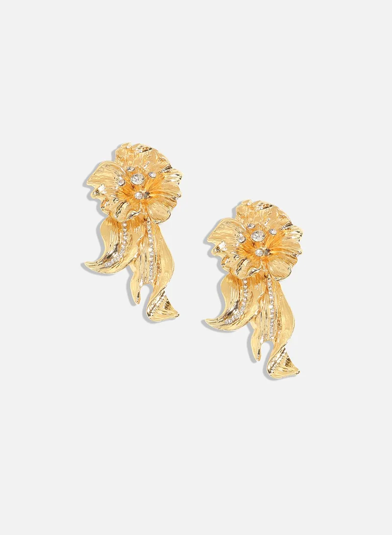 SOHI Intricate Sparkle Delicate Artificial Drop Earring Jewellery