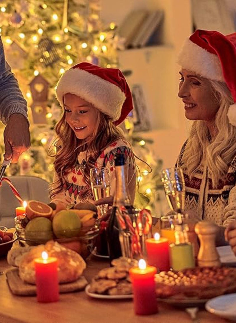 Festive Gallery Christmas Santa Hat for Kids Adults Red Velvet Xmas Holiday Hat Touch Soft and Comfortable Thickened Santa Hats for Christmas New Year Holiday Party Supplies - Image 5