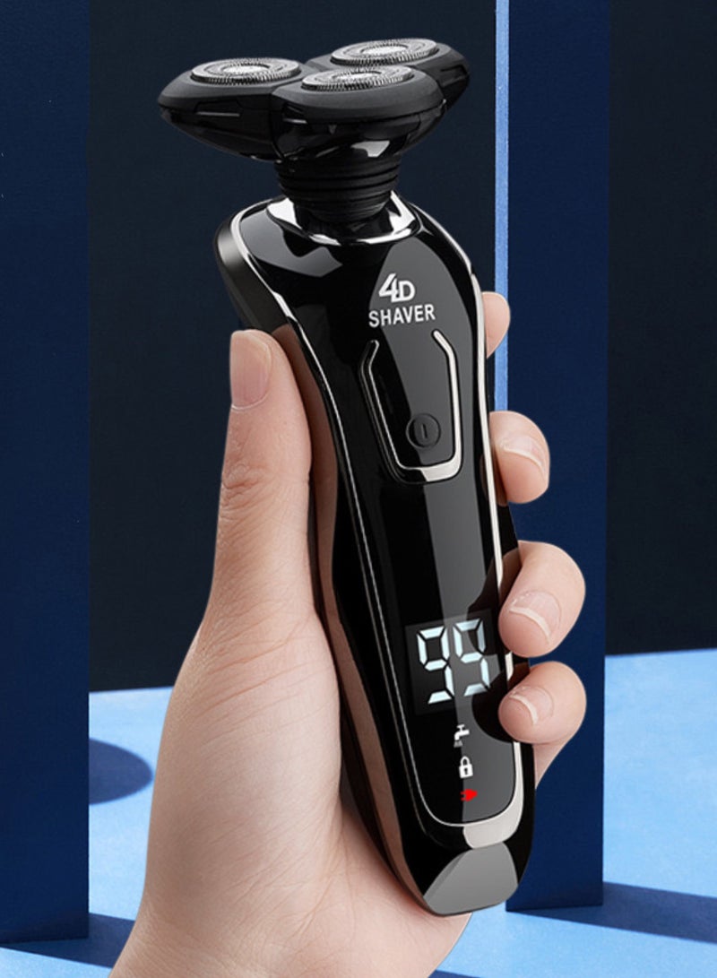 الرجال ماكينة حلاقة كهربائية ، قابلة للشحن ماكينة حلاقة كهربائية دوارة ، قابل للغسل رأس الحلاقة ، الناقل التسلسلي العام الشحن ، 3D العائمة الرأس ، ذكي شاشة العرض الرقمية ، هدية الأب - Image 1