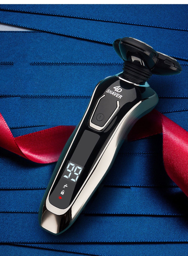 الرجال ماكينة حلاقة كهربائية ، قابلة للشحن ماكينة حلاقة كهربائية دوارة ، قابل للغسل رأس الحلاقة ، الناقل التسلسلي العام الشحن ، 3D العائمة الرأس ، ذكي شاشة العرض الرقمية ، هدية الأب - Image 2