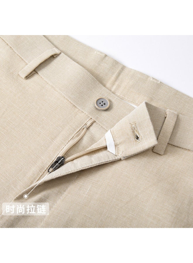 FOLUNSI men's Casual Pants - Summer Business Versatile Cotton-soft Breathable Thin Straight-leg Trousers - Image 5