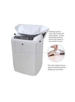 DUNISO Washing machine cover, silver plated Oxford fabric waterproof, dustproof, and sunscreen cover, suitable for fully automatic drum and pulsator washing machine dryer cover, silver (XL)  - Image 4
