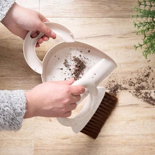 SHOPPOSTREET Plastic Cleaning Broom Brush and Dustpan Set Desktop Broom Sweep Cleaning Brush Dust Pan Car Keyboard Cleaning Household Dust Pan (Standard) - Image 2