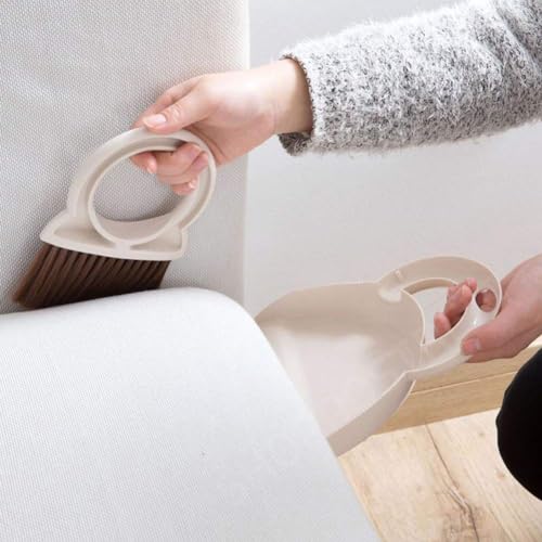 SHOPPOSTREET Plastic Cleaning Broom Brush and Dustpan Set Desktop Broom Sweep Cleaning Brush Dust Pan Car Keyboard Cleaning Household Dust Pan (Standard) - Image 3
