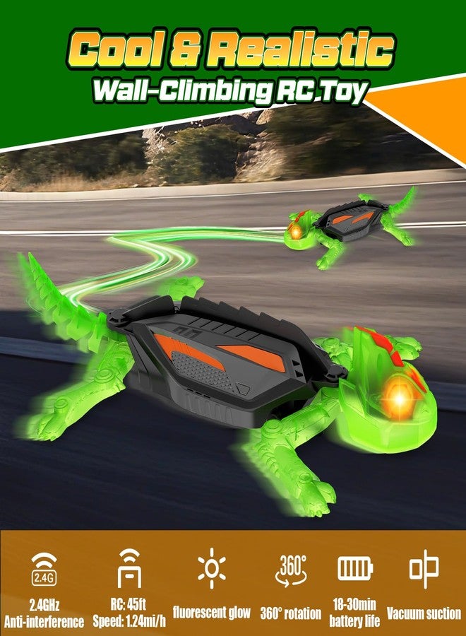 Innofans RC Wall Climbing Gecko with Glow-in-The-Dark, Remote Control Gecko Toy for Kids, Floor & Wall Crawling, Glowing Eyes, 360° Rotating, Upgrade Low Noise, Christmas Birthday Gifts for Boys & Girls - Image 2