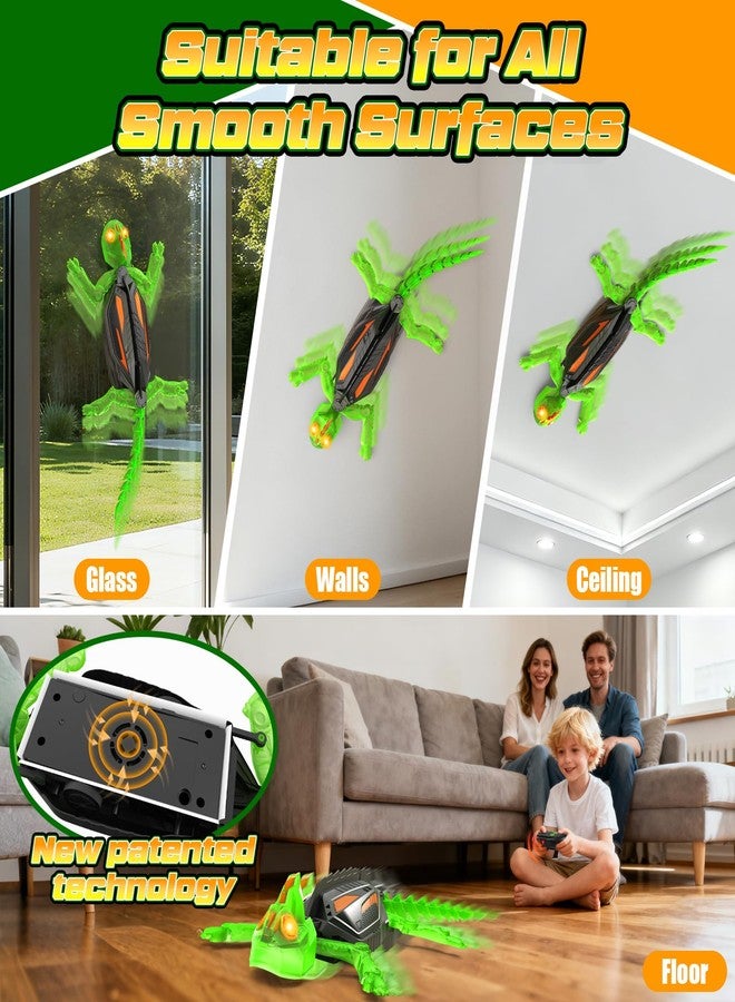 Innofans RC Wall Climbing Gecko with Glow-in-The-Dark, Remote Control Gecko Toy for Kids, Floor & Wall Crawling, Glowing Eyes, 360° Rotating, Upgrade Low Noise, Christmas Birthday Gifts for Boys & Girls - Image 4