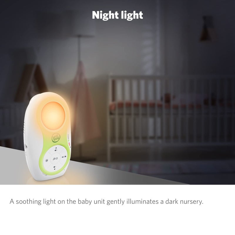 LeapFrog مراقب الأطفال الصوتي LeapFrog LF80 مع ضوء ليلي، مستشعر درجة الحرارة، أغانٍ مهدئة، حديث ثنائي الاتجاه، تذكير بالرضاعة واتصال DECT 6.0 بعيد المدى - Image 5