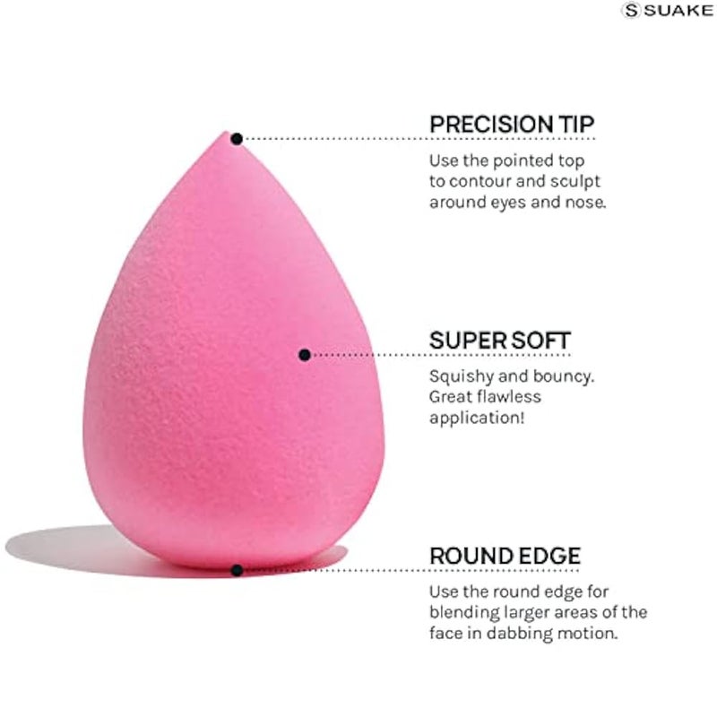 SUAKE 6-in-1 Professional Beauty Blender Sponge for Face Makeup With Cotton Pad Foundation, Powder Buff, and Cosmetic Puff - Perfect for Women's & Girls Cosmetic Makeup - Image 2