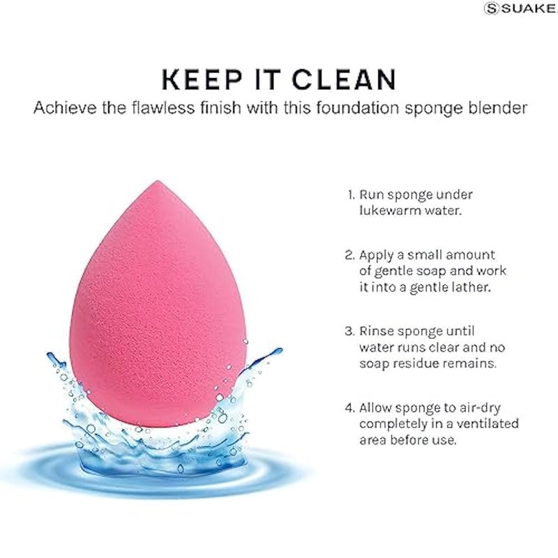 SUAKE 6-in-1 Professional Beauty Blender Sponge for Face Makeup With Cotton Pad Foundation, Powder Buff, and Cosmetic Puff - Perfect for Women's & Girls Cosmetic Makeup - Image 5