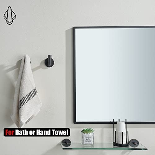 JQK Bathroom Towel Hook Oil Rubbed Bronze, 304 Stainless Steel 0.8mm Coat Robe Clothes Hook for Bathroom Kitchen Garage Wall Mounted (Pack of 2), TH100-ORB-P2 - Image 4