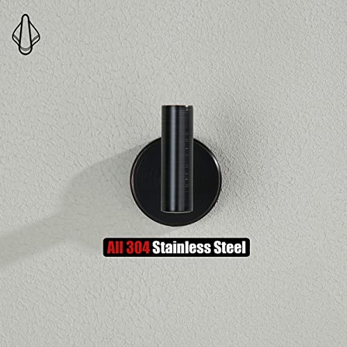 JQK Bathroom Towel Hook Oil Rubbed Bronze, 304 Stainless Steel 0.8mm Coat Robe Clothes Hook for Bathroom Kitchen Garage Wall Mounted (Pack of 2), TH100-ORB-P2 - Image 5