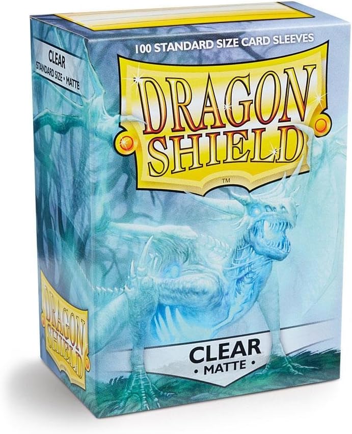 dragon shield | Standard Size Card Matte Sleeves | 100 CT - Smooth & Tough Premium TCG Sleeves | Compatible with Pokemon, Flesh & Blood, One Piece & Magic The Gathering | Clear - Matte - Image 2