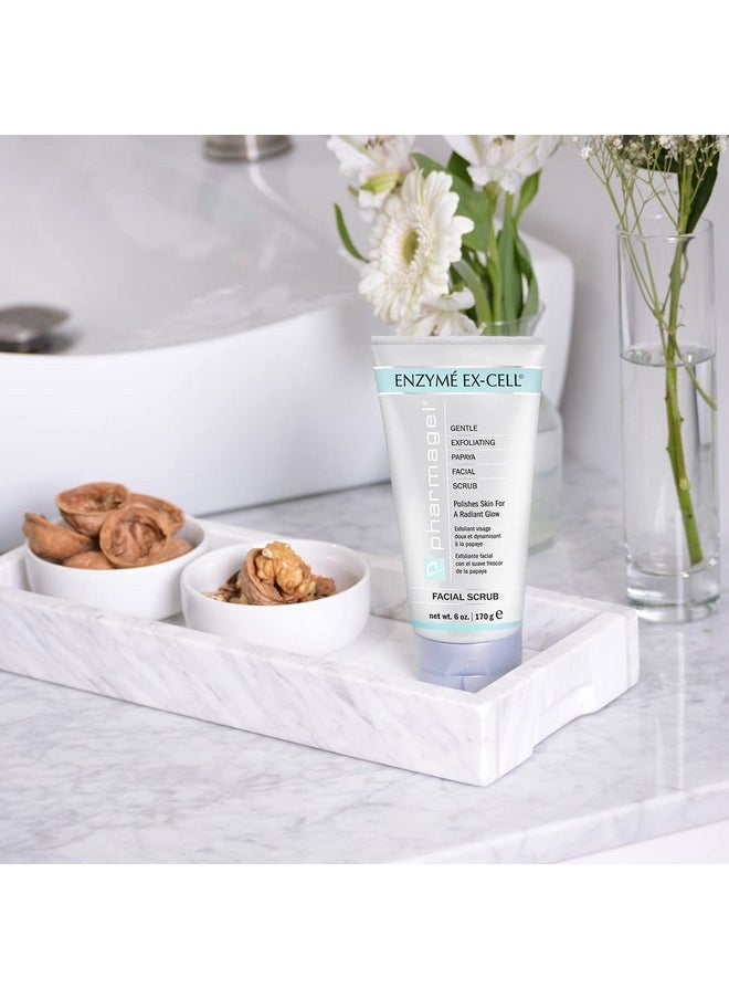 Pharmagel Pharmagel Enzyme Ex-Cell - Gentle Papaya Face Exfoliator Scrub for All Skin Types - 6 Ounces  - Image 3