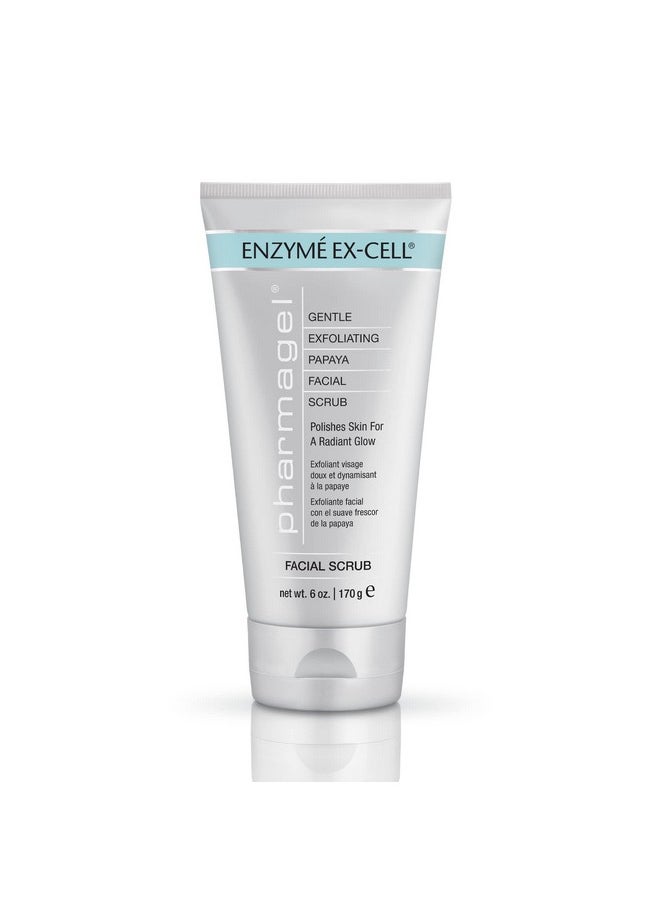 Pharmagel Pharmagel Enzyme Ex-Cell - Gentle Papaya Face Exfoliator Scrub for All Skin Types - 6 Ounces  - Image 1