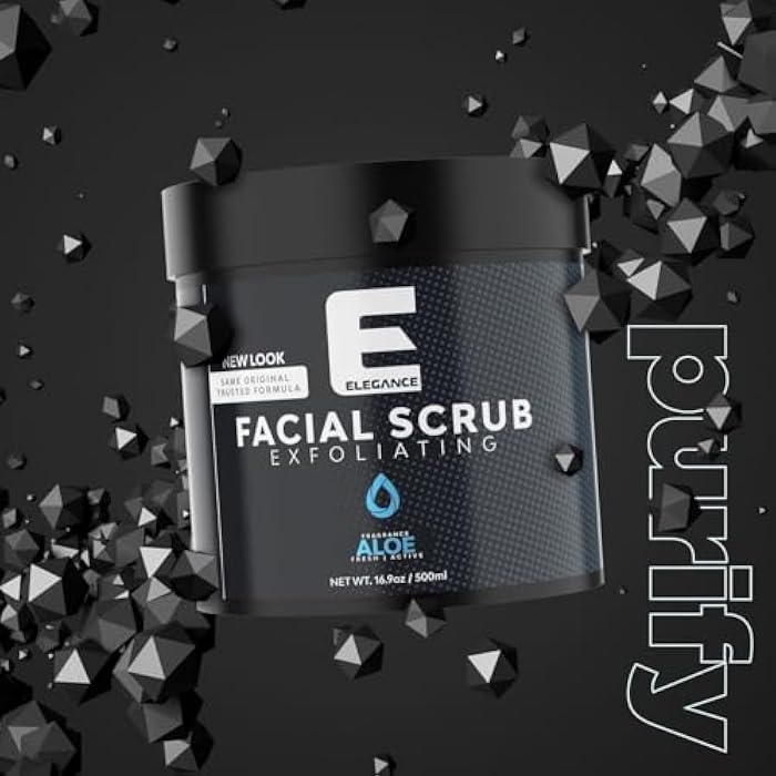 E Elegance Elegance Natural Face Scrub, 16.9 Oz, Aloe Vera Based Facial Scrub, Exfoliate and Eliminate Impuritites for a Healthy and Hydrated Glowing Skin - Image 3