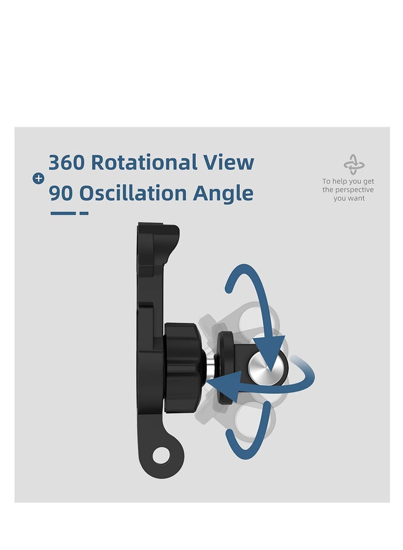 Backpack Mount Holder, Bag Clip Holder Attach w Quick Release Tripod Adapter Base for GoPro Max Go Pro Hero 12 11 10 9 8 7 Insta360 X3 GO3 DJI Action 3 4 Bike Motorcycle Camera Accessories - Image 2