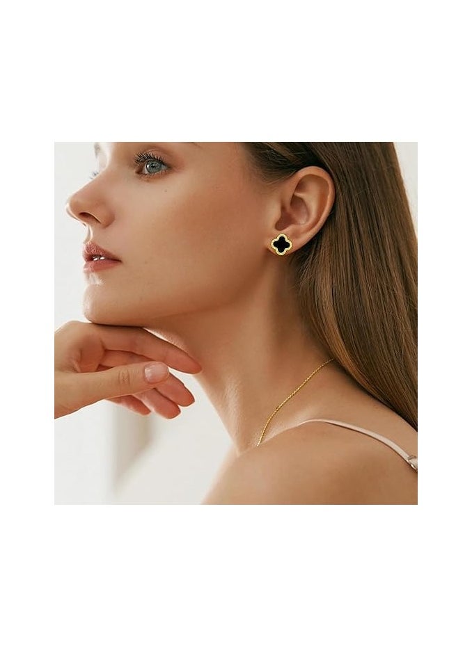 Fayrouz Jewellery Fashion Stainless Steel Gold Plated Shell Four Leaf Clover Jewelry Set for Women Chain+Bracelet+Earring  - Image 4