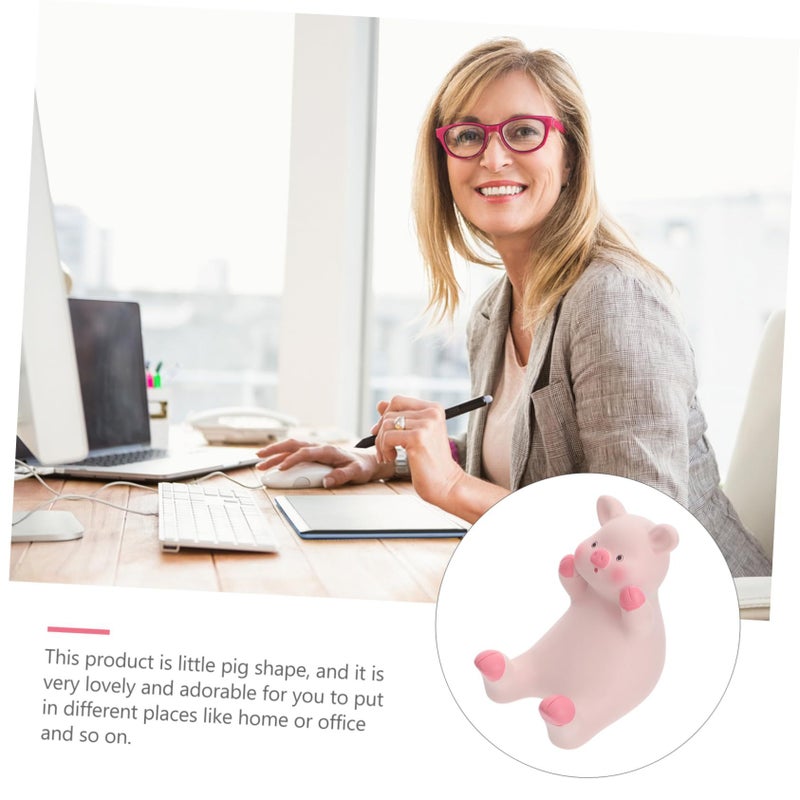 Resin Piggy Phone Stand Pink 4.8x7.4CM Compact Home Desk Decor - Image 4