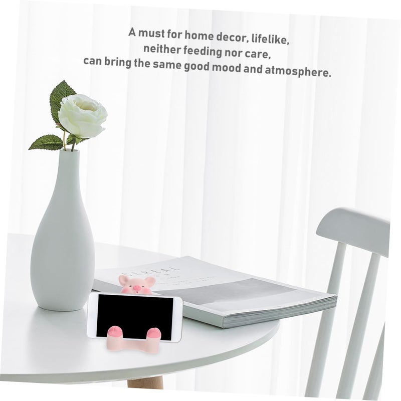 Resin Piggy Phone Stand Pink 4.8x7.4CM Compact Home Desk Decor - Image 3