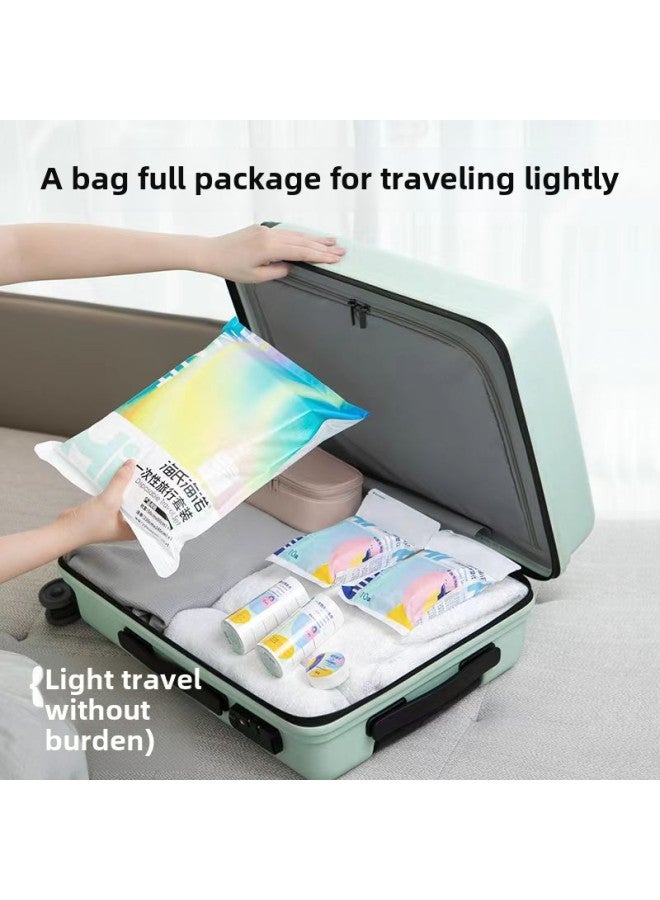 Heinold Disposable Travel Suit Travel Hotel Supplies Individual Packaging Disposable Compressed Towel Bath Towel-Specifications:32 X 66cm Compressed Towel (6/1 Bag)  - Image 3