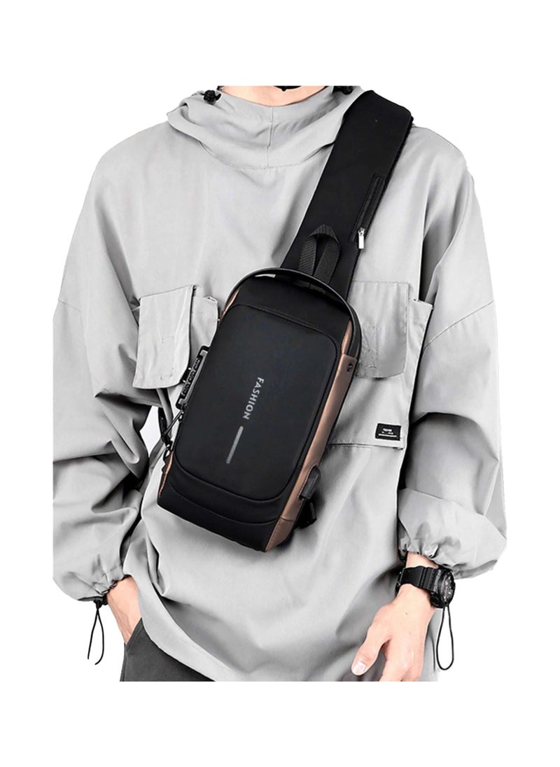 amazing.EGP Waterproof Anti Theft Designer Unisex Travel Crossbody Sling Bag Chest Pack with USB charging single shoulder crossbody bag  - Image 1
