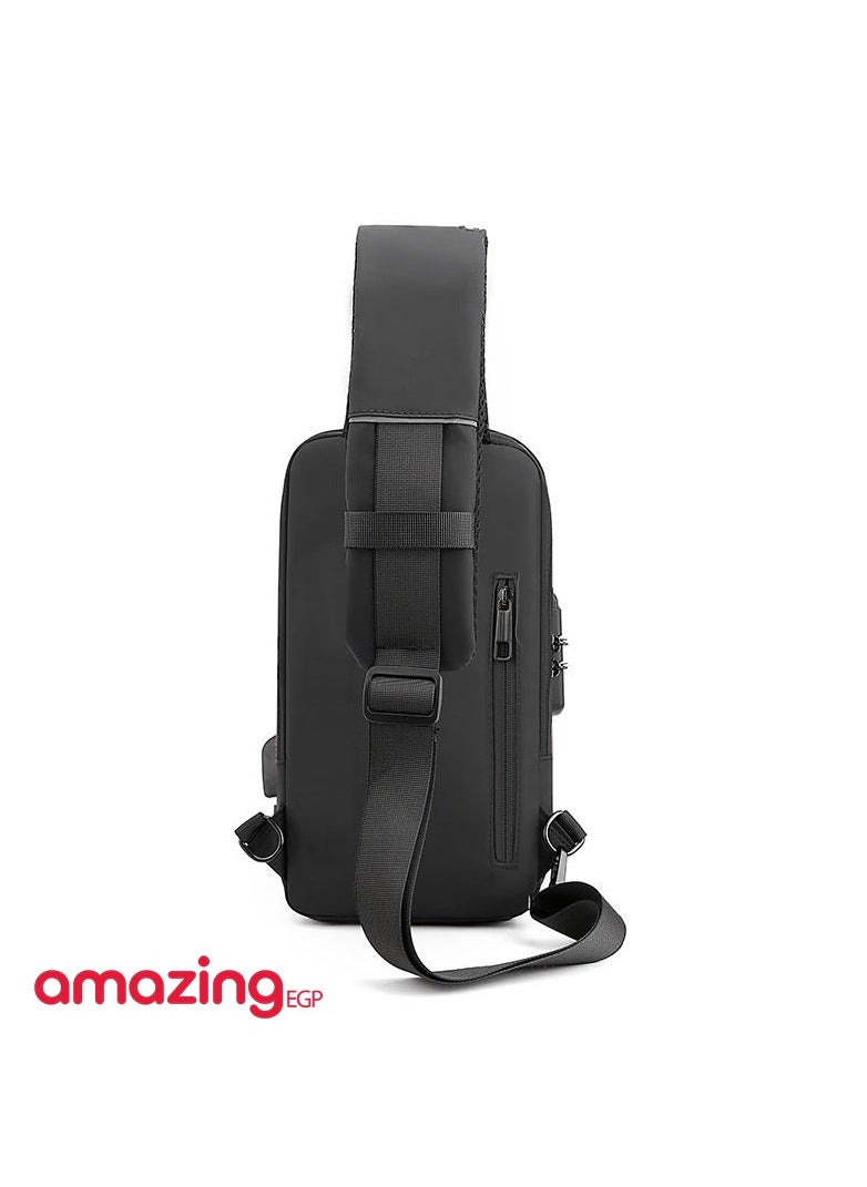 amazing.EGP Waterproof Anti Theft Designer Unisex Travel Crossbody Sling Bag Chest Pack with USB charging single shoulder crossbody bag  - Image 4