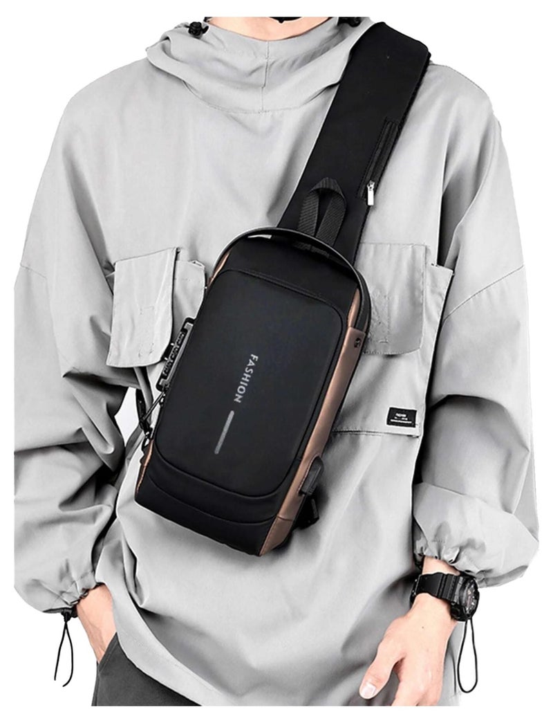 amazing.EGP Waterproof Anti Theft Designer Unisex Travel Crossbody Sling Bag Chest Pack with USB charging single shoulder crossbody bag - Image 1