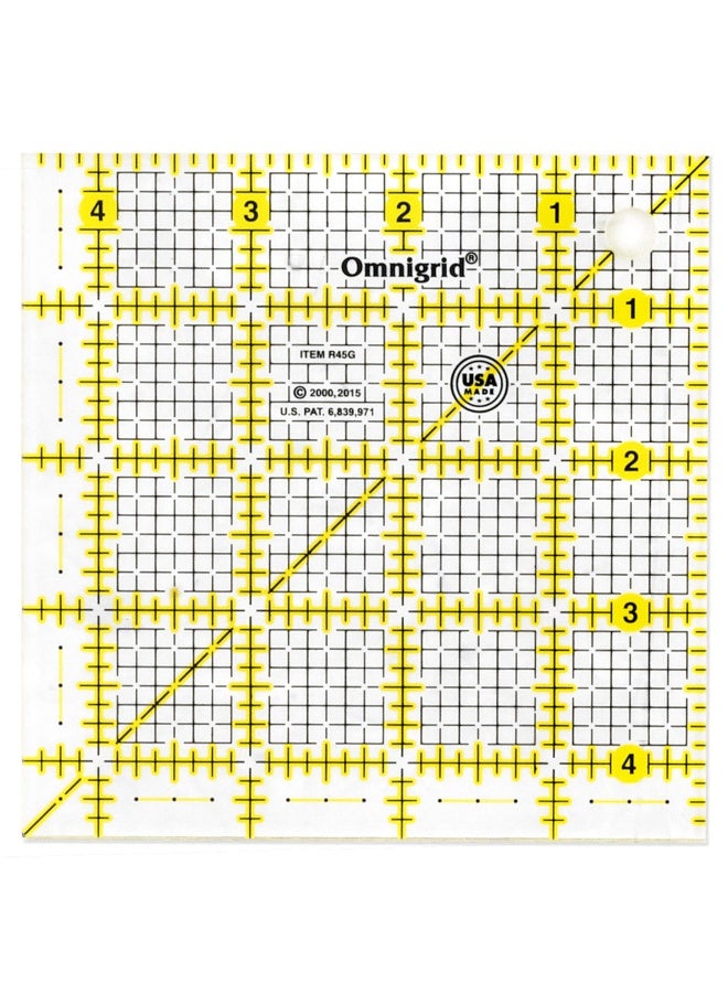 Omnigrid Omnigrid X 4-1 2  Square Sewing Quilting Rulers  4-   X 4-    Clear  - Image 1