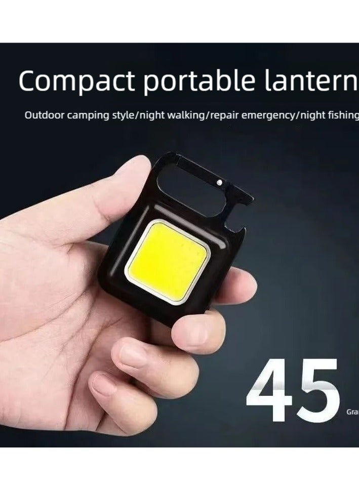 Generic LED keychain light, multi-functional rechargeable outdoor magnetic work light, mini button light, powerful small flashlight  - Image 2