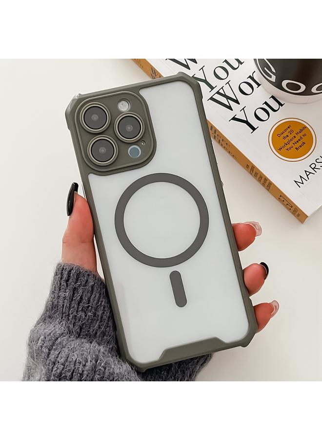 اس-توب جراب لهاتف iPhone 13 Pro Max، غلاف عدسة ملون ثنائي اللون، جراب MagSafe المغناطيسي المصنوع من الأكريليك + TPU - Image 1