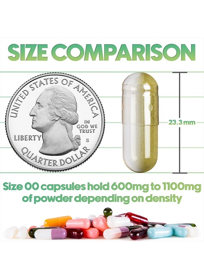 XPRS Nutra - Size 00 Empty Capsules - 5000 Count Empty Vegan Capsules - Vegetarian Empty Pill Capsules- DIY Vegetable Capsule Filling- Veggie Pill Capsules Empty Caps (White) - Image 1