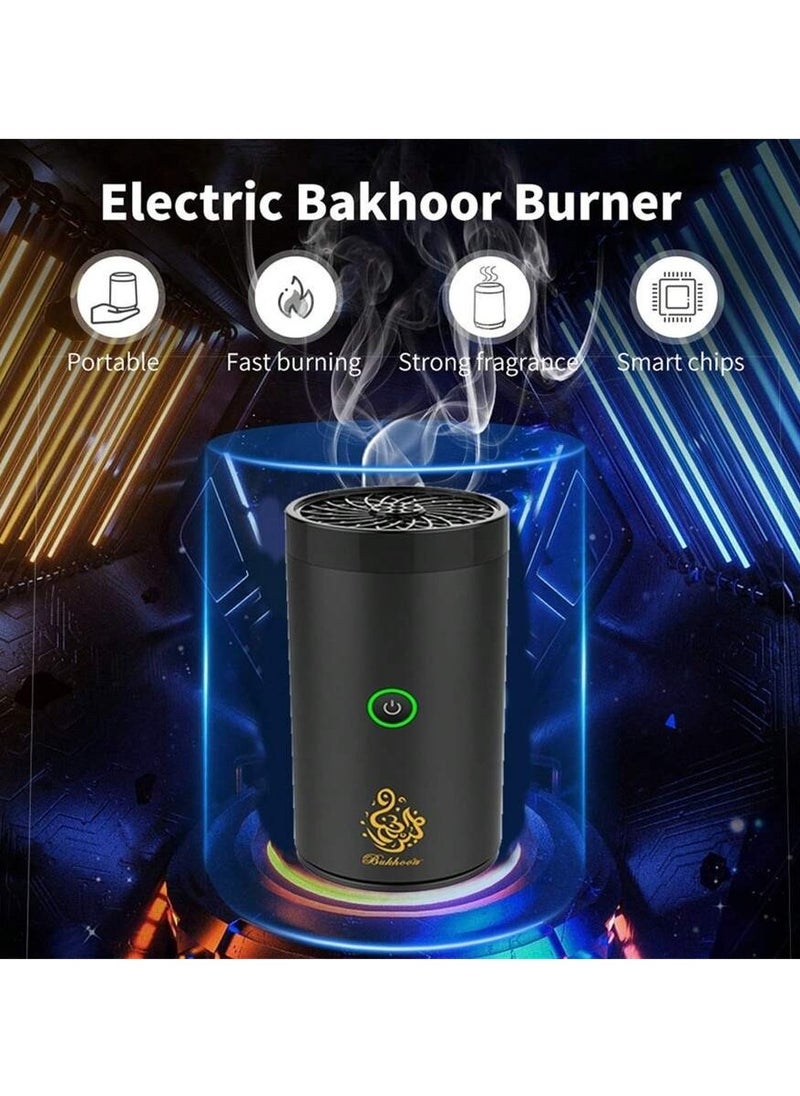 Juud - Juud Portable Electronic Incense Burner With USB Rechargeable Arabian Bakhoor Burner for Home Car and Personal Use-Multipurpose Aroma Diffuser-Fragrance Aromatherapy Ideal for Muslim Ramadan & Daily Use - Image 1