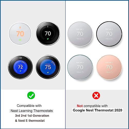 POPMAS Metal Nest Learning Thermostat Wall Plate Compatible with Nest Learning Thermostat 3rd 2nd 1st Generation Silver (Wall Plate Only &2020 Nest Thermostat Can't Be Used) - Image 2