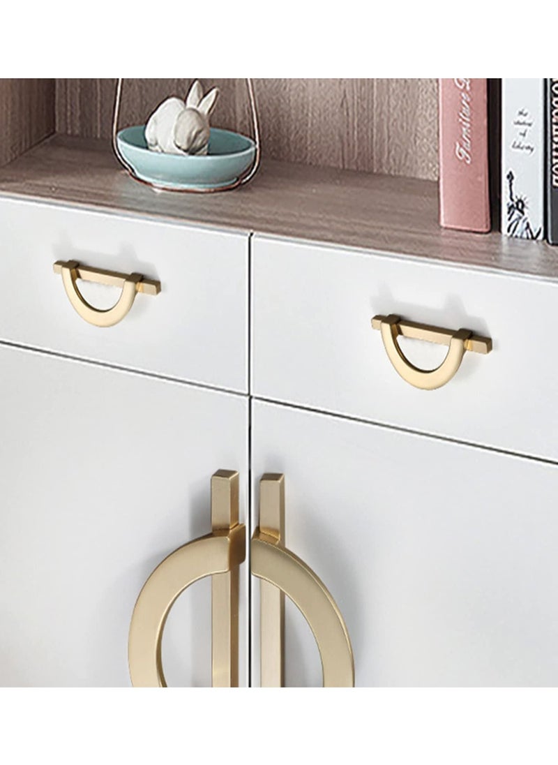 Excefore Brushed Gold Wardrobe Handles, Stylish Zinc Alloy Pulls - Includes Mounting Screws, L115mm/4.53" Length, Enhance Your Furniture with Stylish Furniture Handles(Set of 2)  - Image 4