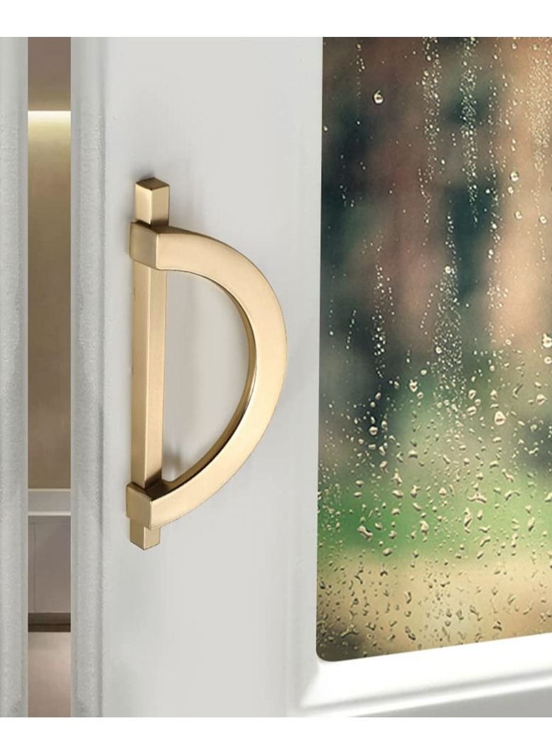 Excefore Brushed Gold Wardrobe Handles, Stylish Zinc Alloy Pulls - Includes Mounting Screws, L115mm/4.53" Length, Enhance Your Furniture with Stylish Furniture Handles(Set of 2)  - Image 5