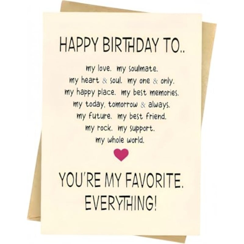 Funny Birthday Card for Men Women Boyfriend Wife Husband, Humorous Greeting Card with Envelope, Custom Message, Romantic Cute Wishes, Playful Joke Card, Foldable 4.7x7 inch, 1 Pack - Image 1