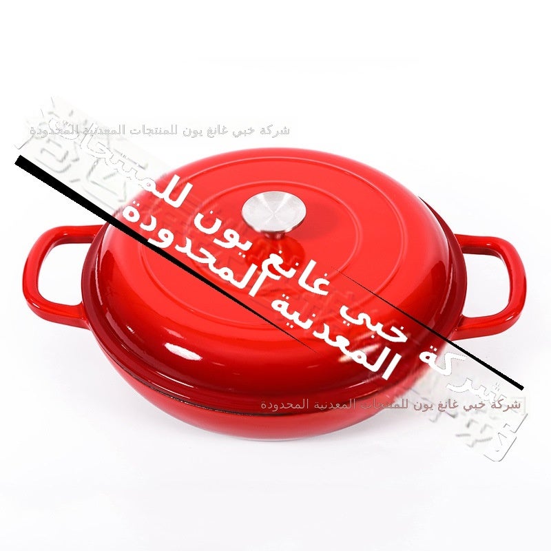 30cm Enamel Seafood Pot - Cast Iron Cookware for Home & Restaurant Use - Image 1