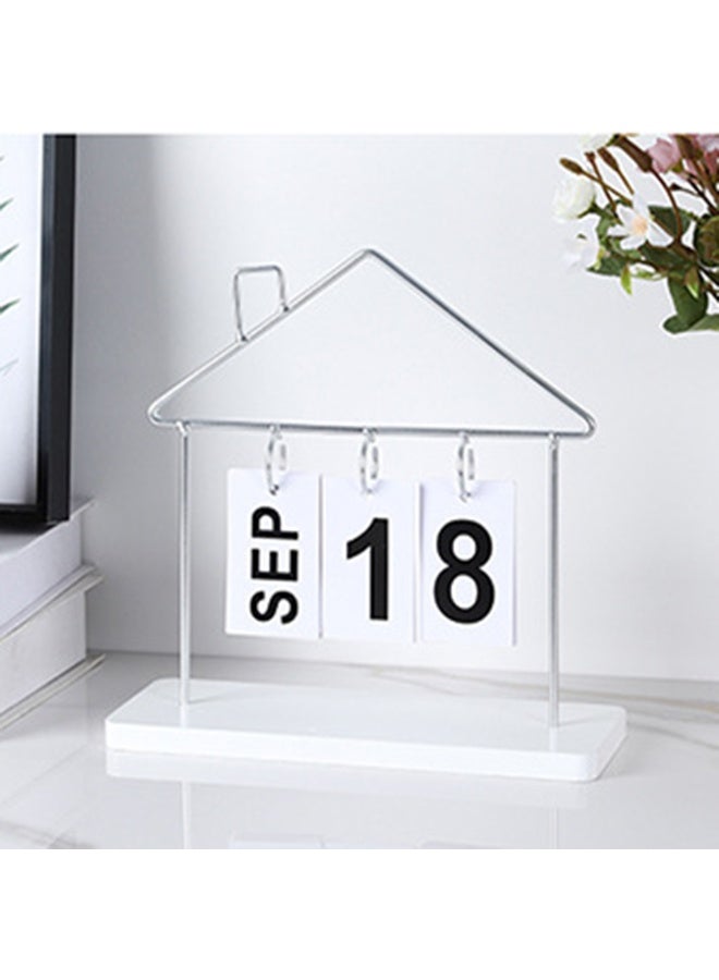 1pcs Nordic Minimalist And Creative Wooden Calendar Ornament ，Creative Small House Shape Desk Calendar Office Desktop Decoration Ornament - Image 5