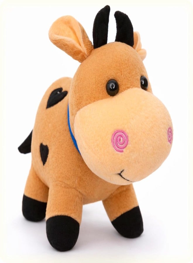 Aruvia Cute Cow Soft Toy Plush (27 cm) | Brown Stuffed Cow Animal Plush | Super Soft Cuddle Toy for Kids & Babies | Gift for Boys Girls | Nursery Bedroom Décor - Image 1