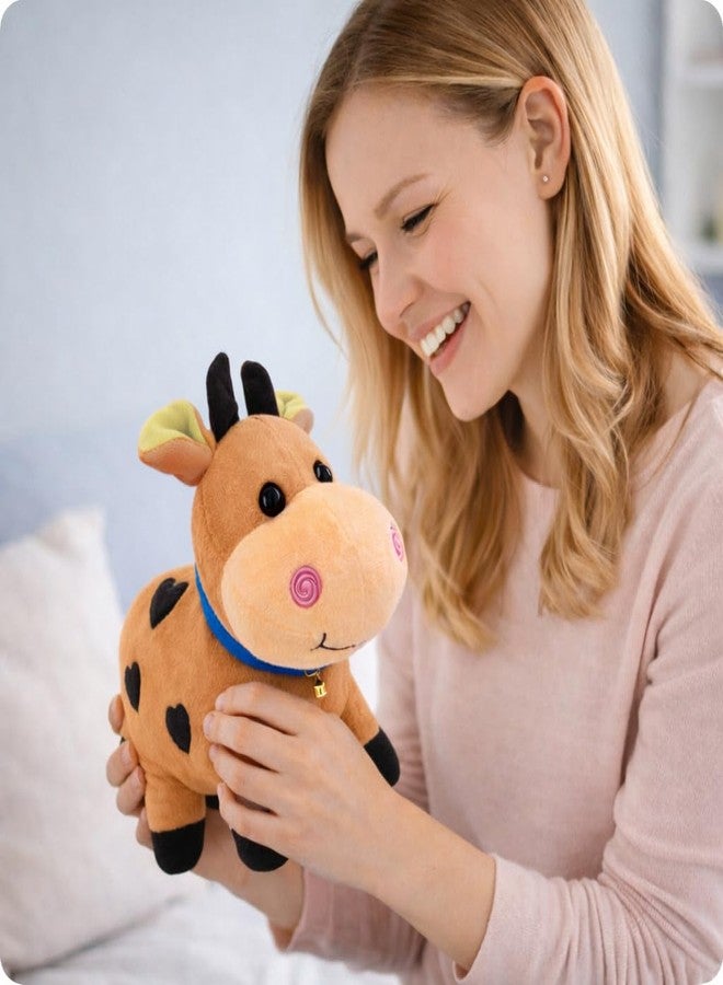 Aruvia Cute Cow Soft Toy Plush (27 cm) | Brown Stuffed Cow Animal Plush | Super Soft Cuddle Toy for Kids & Babies | Gift for Boys Girls | Nursery Bedroom Décor - Image 2