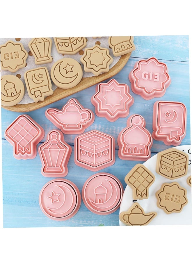 ChicAbode 10pcs Biscuit Mold, Eid Mubarak Cookie Cutter Ramadan Cookie Stamp Star Lantern Moon Molds Muslim Cookie Stamp Eid Mubarak Cookie Molds Eid Cookie Stamps 10 Piece Set Small Pp 3d - Image 4