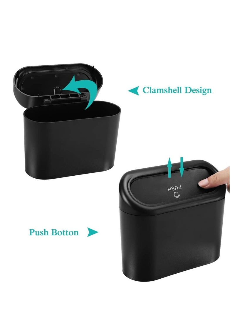 Accmor Car Trash Can with Lid, Mini Auto Dustbin Garbage Organizer with 30 Pcs Plastic Trash Bag, Automotive Garbage Container Bin for Vehicle, Home, Office - Image 3