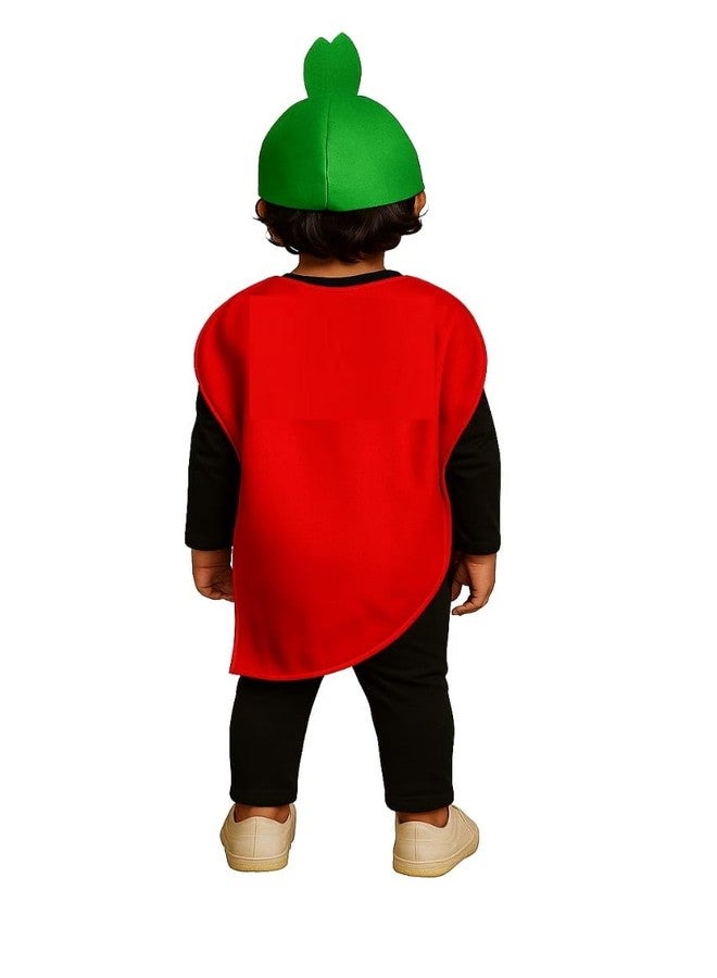 QuickBazaar Fruits & Vegetable Cutout Costume for Kids/Apple, Mango, Banana, Carrot, Brinjal, Tomato, Watermelon & More/Perfect for Fancy Dress Costume & Stage Shows (Red Chilli Cutout, 3-4 Y) - Image 2