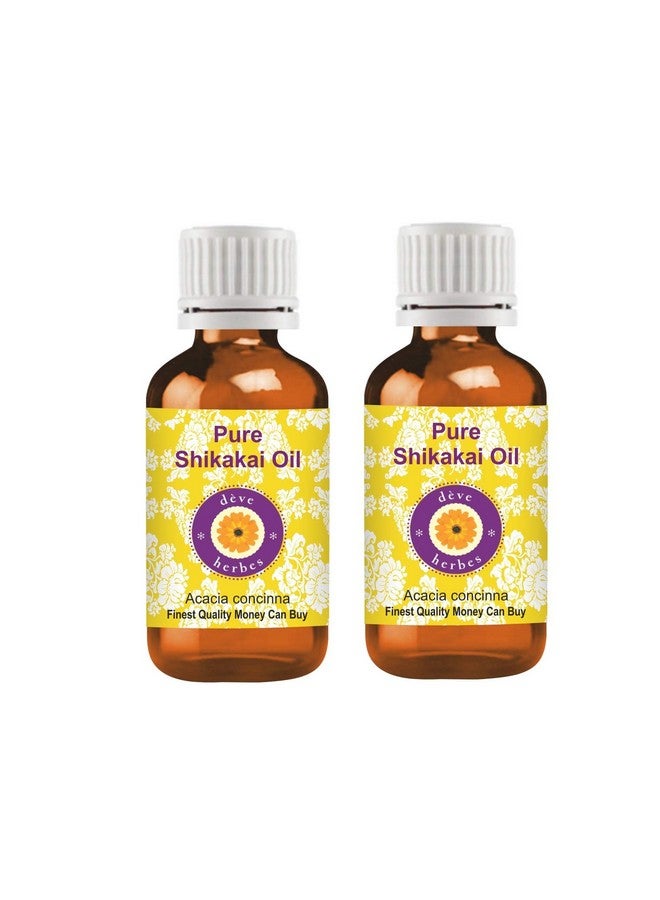 Deve Herbes Shikakai Oil (Acacia concinna) | Infused | Pure | Non-Sticky | Lightweight | For Hair Cleansing | Natural Plant Extract | Men & Women | 100ml X 2 - Image 1