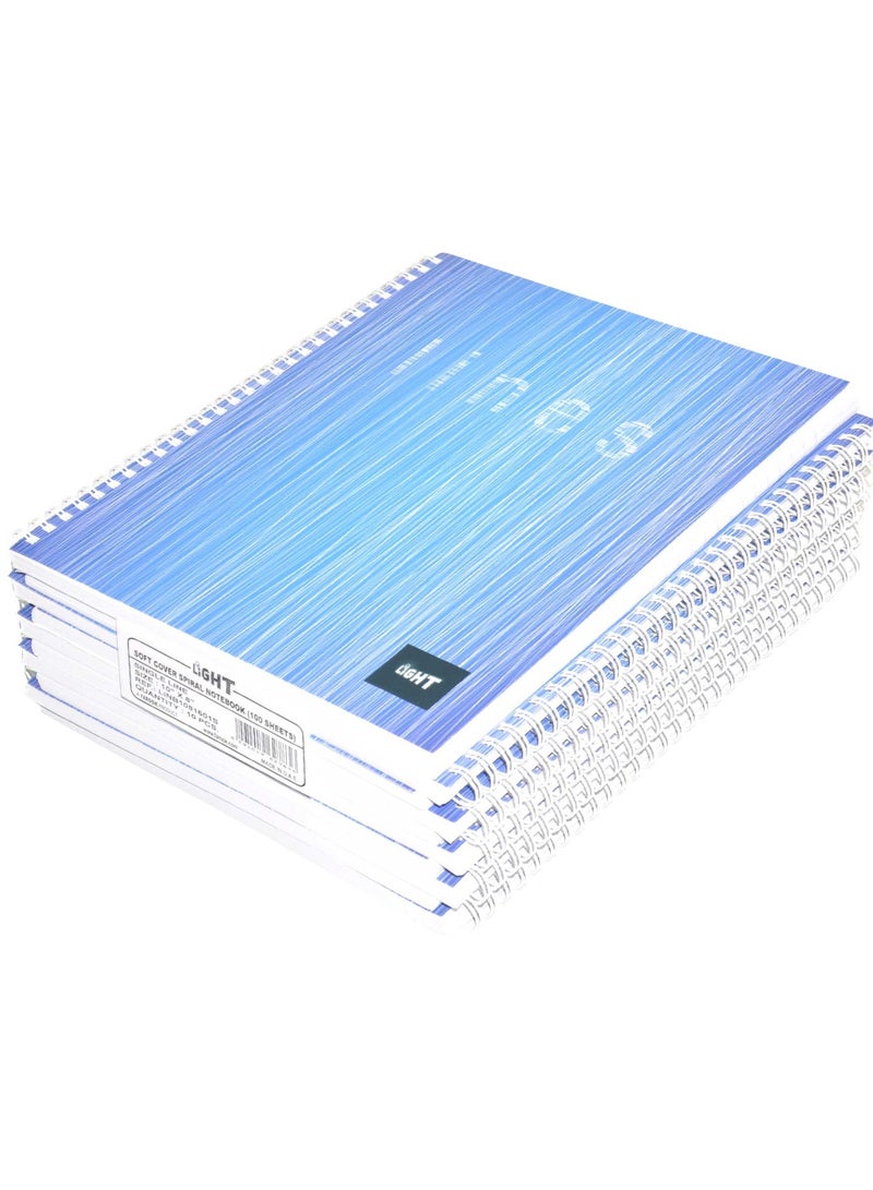 Light مجموعة FIS LIGHT من 5 دفاتر ملاحظات ذات غلاف صلب، سطر واحد، 10 × 8 بوصات (25.4 × 20.32 سم)، 100 ورقة - LINB1081601 - Image 1