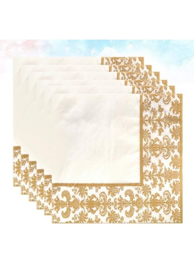 100 قطعة المناديل الملونة ديكور الطباعة منديل المناديل المطبوعة الزفاف منديل الزفاف الديكور الشاي زخارف الحفلات المتاح الأنسجة - Image 5