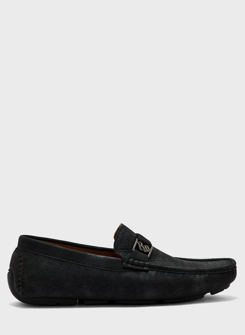 Robert Wood Casual Webbing Detail Loafers
