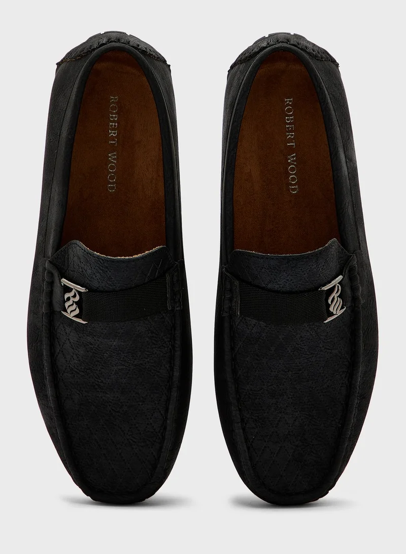 Robert Wood Casual Webbing Detail Loafers